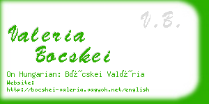 valeria bocskei business card